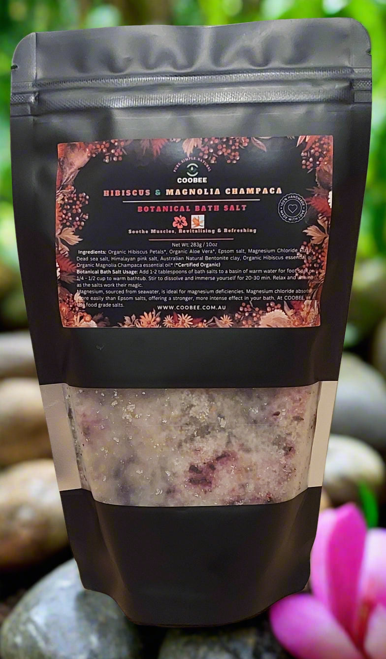 Hibiscus & Magnolia Botanical Bath Salt - COOBEE