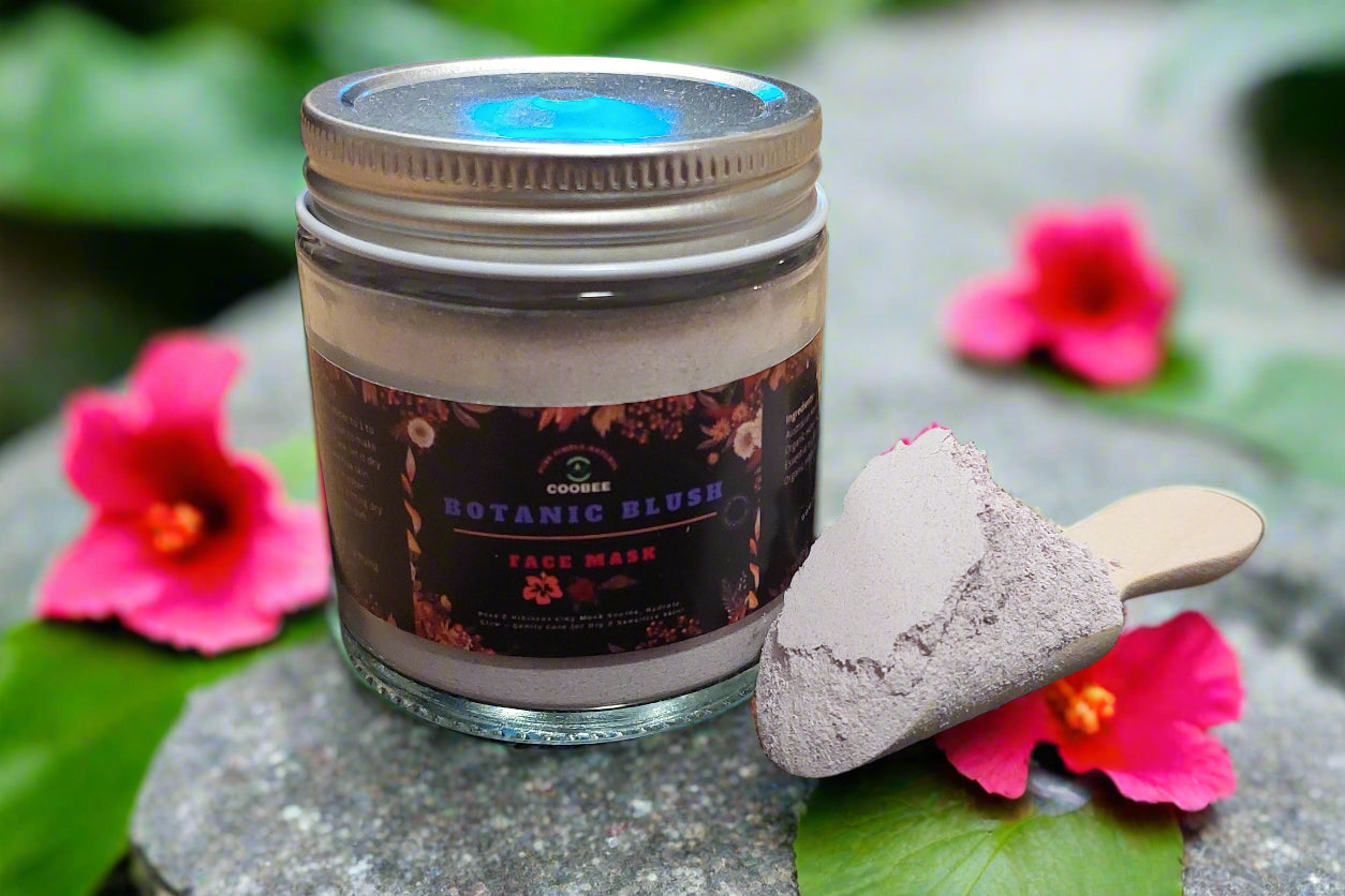 Botanic Blush Rose & Hibiscus Clay Mask - COOBEE