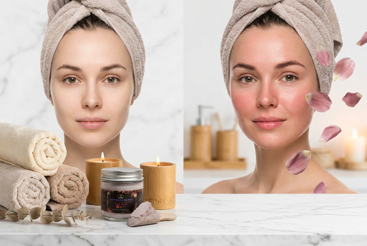 Botanic Blush Rose & Hibiscus Clay Mask - COOBEE