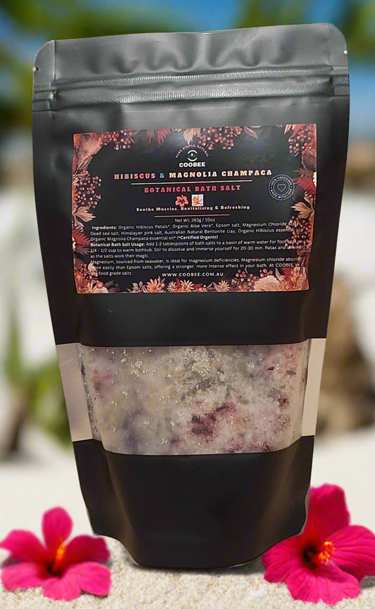 Hibiscus & Magnolia  Botanical Bath Salt - COOBEE
