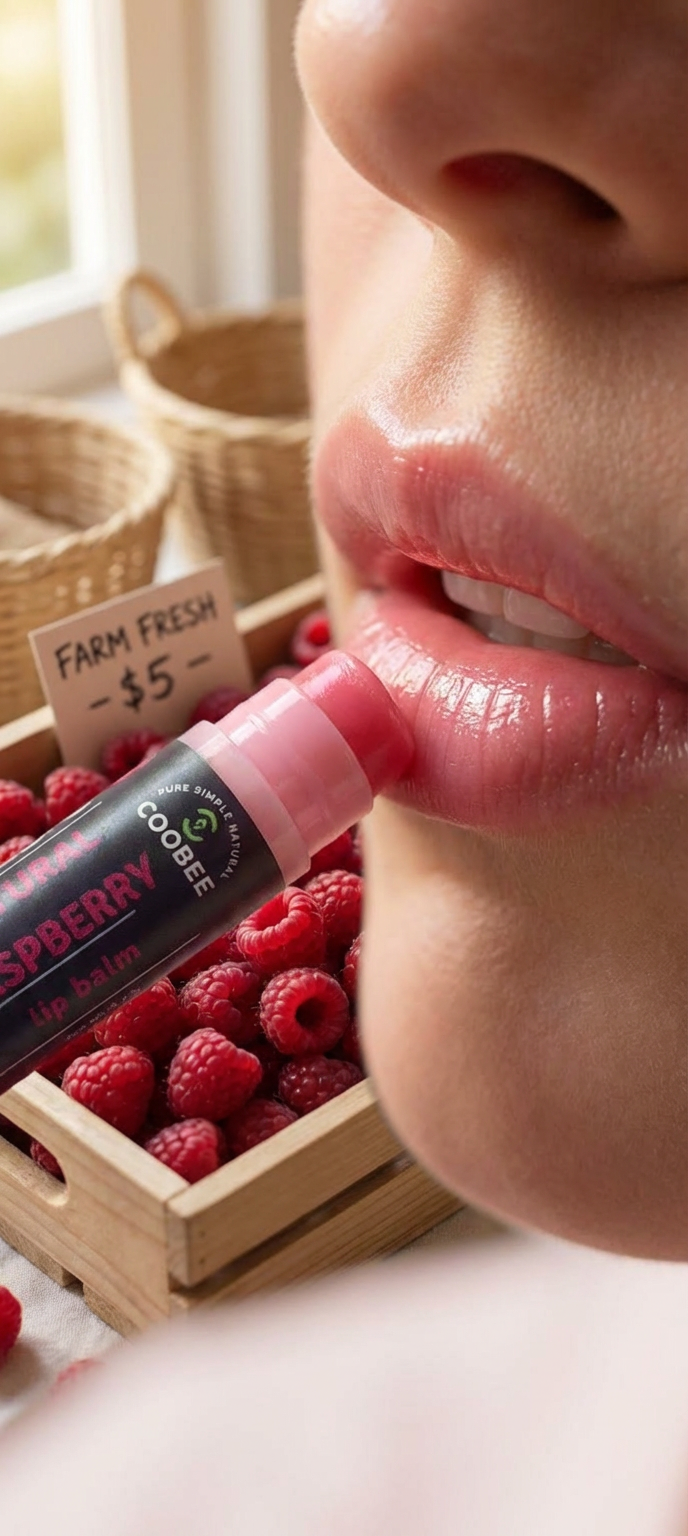 Natural Raspberry Lip Balm