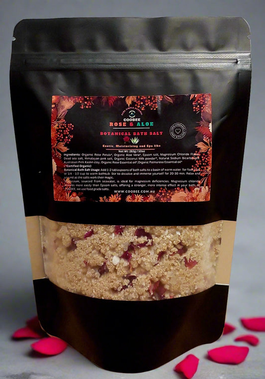 Rose & Aloe  Botanical Bath Salt - COOBEE