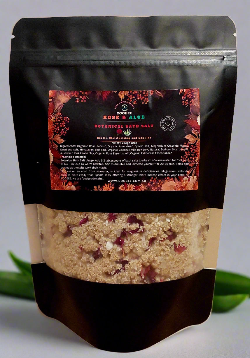 Rose & Aloe  Botanical Bath Salt - COOBEE